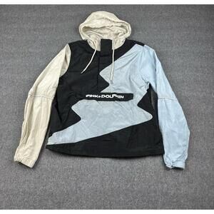 Pink Dolphin Color Block Hooded Windbreaker Size Small